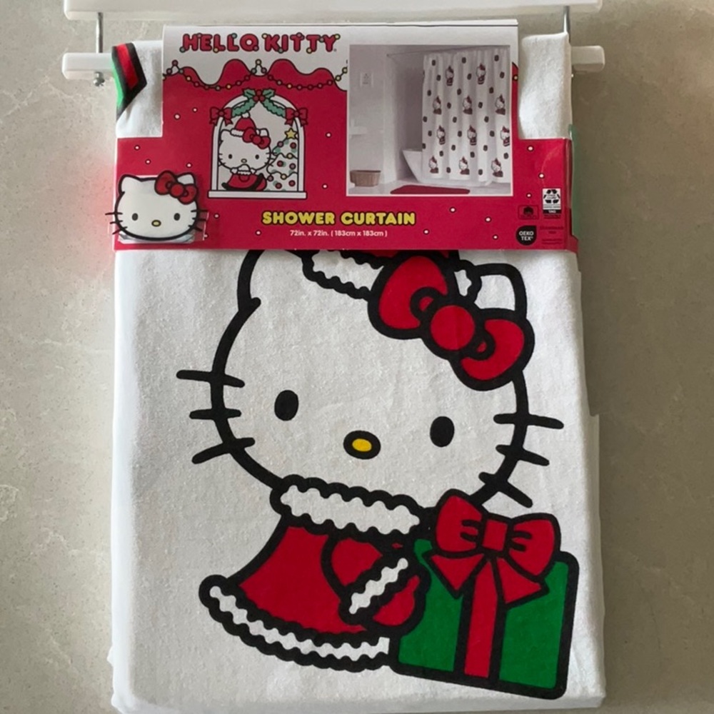 Hello kitty Christmas shower curtain
